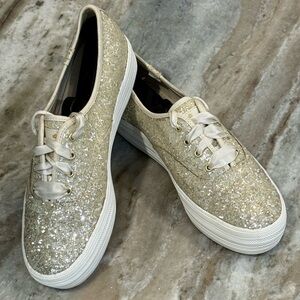 Women’s KEDS X KATE SPADE New York Triple Glitter platform sneakers- Size 7